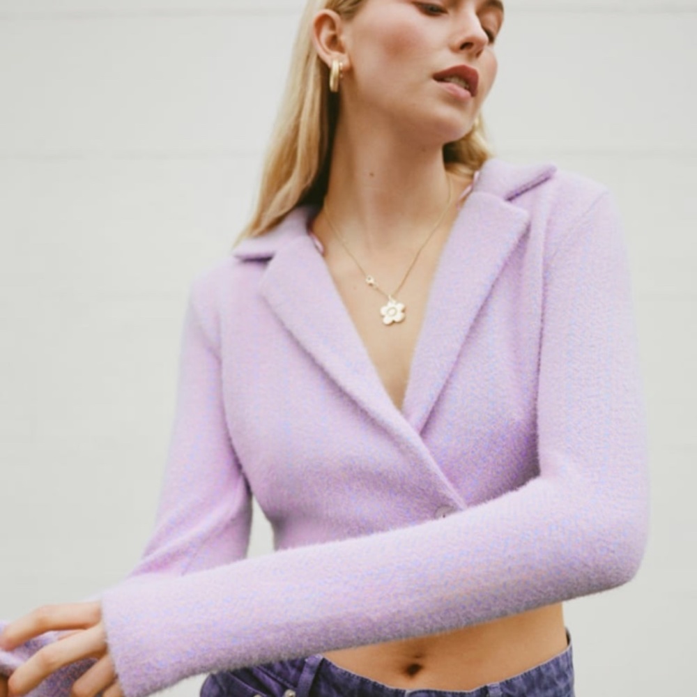 Zara faux fur top